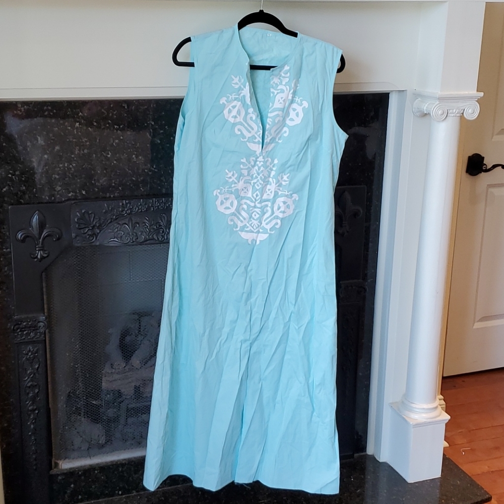 Cotton silk screened dress